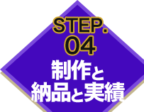 STEP.04 制作と納品と実績